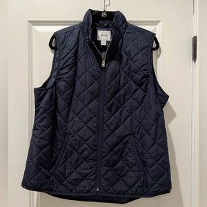Old Navy Vest | Navy with Gold Zipper | XL
